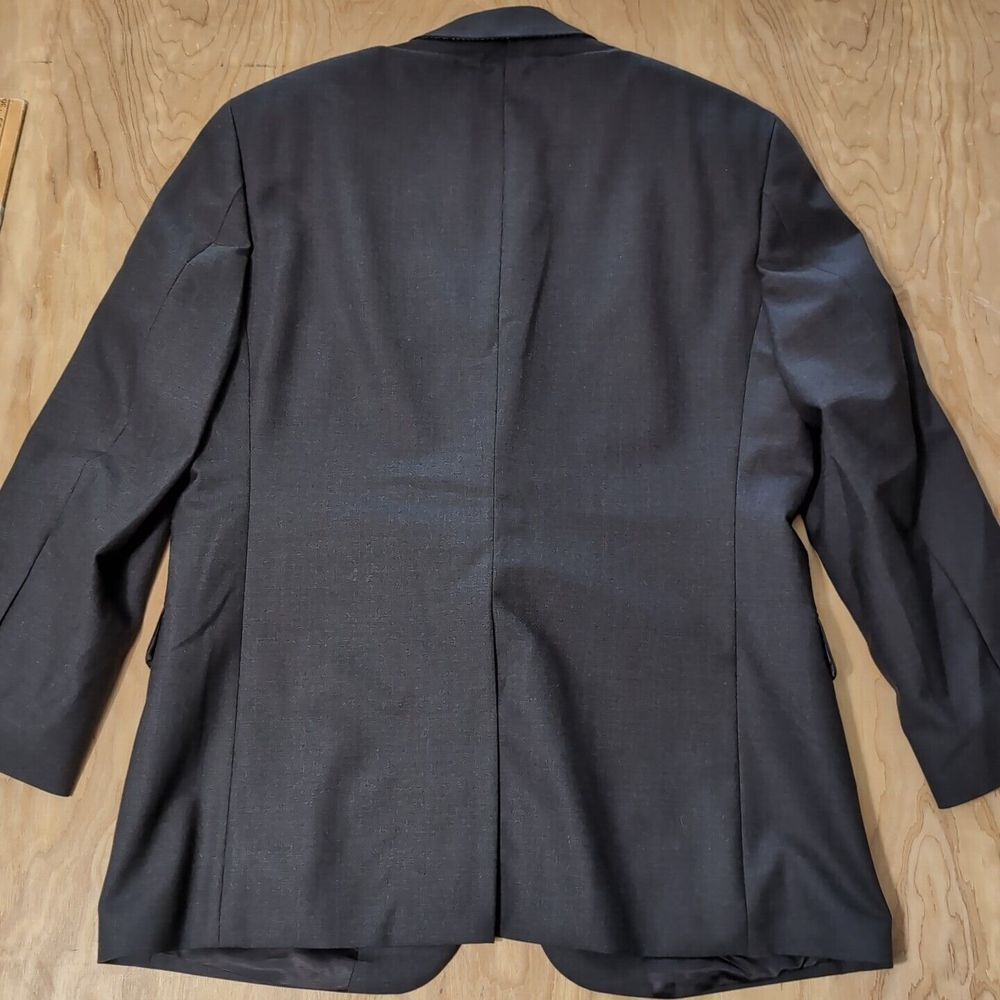 Brooks Brothers 346 Stretch Blazer Jacket Sport Coat 41 Dark Gray Wool Spandex - Picture 11 of 11